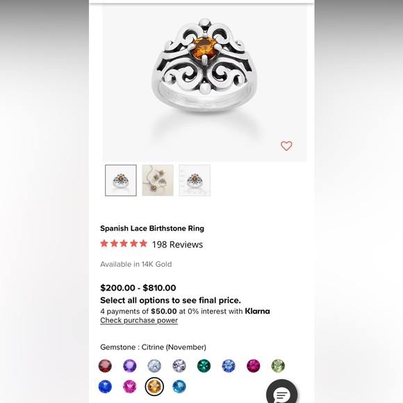 Spanish Lace Birthstone Ring - Picture 4 of 8